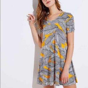 Loft Fern Print Swing Dress